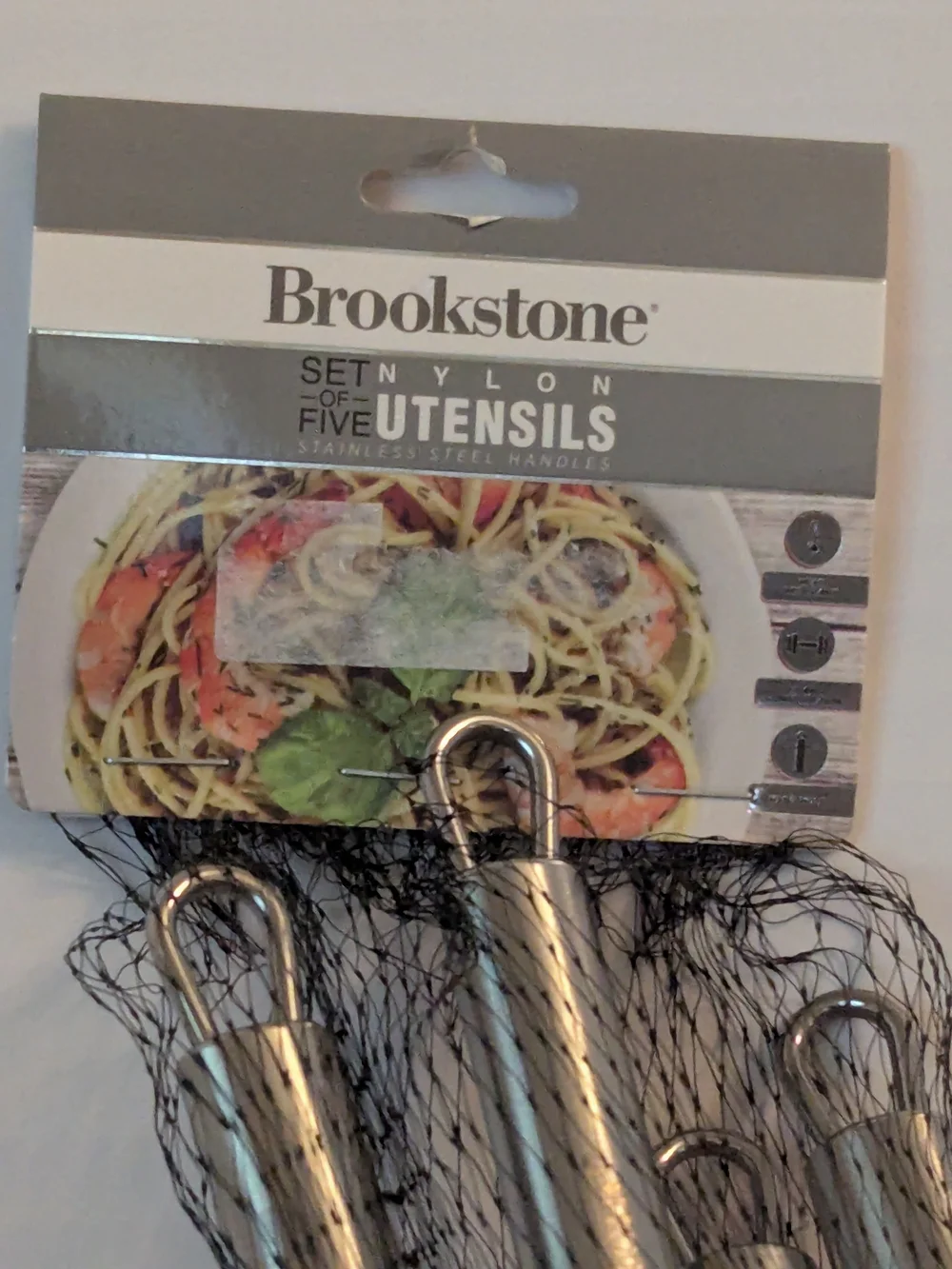 Brookstone Black Nylon and Stainless Kitchen Utensil Set - 5-Piece